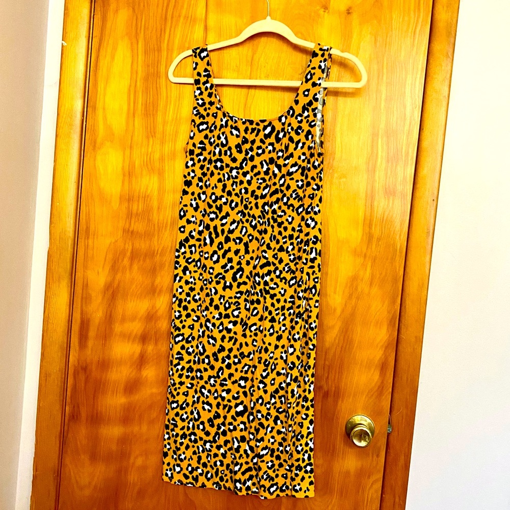 Tight fitting cheetah print dress